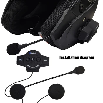 

ONEWELL Motorcycle Intercom Helmet Bluetooth 4.1 Headset With Mic + Soft Earpiece High Quality
