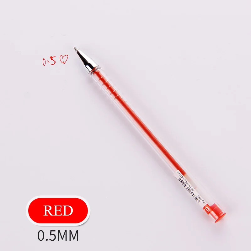 1pcs-Red-0.5mm Faber Castell чернила для гелевой ручки черный/красный/синий 0,38/0,5/0,7 мм записи экзамен запасные, офисные и школьные принадлежности канцелярские эко гелевых ручек - Цвет: 1pcs-Red-0.5mm
