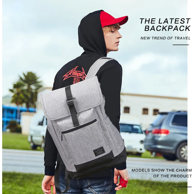 

Tu guan Backpack Men USB Charging Backpack Casual Trend Schoolbag Outdoor Waterproof Computer Bag Men's