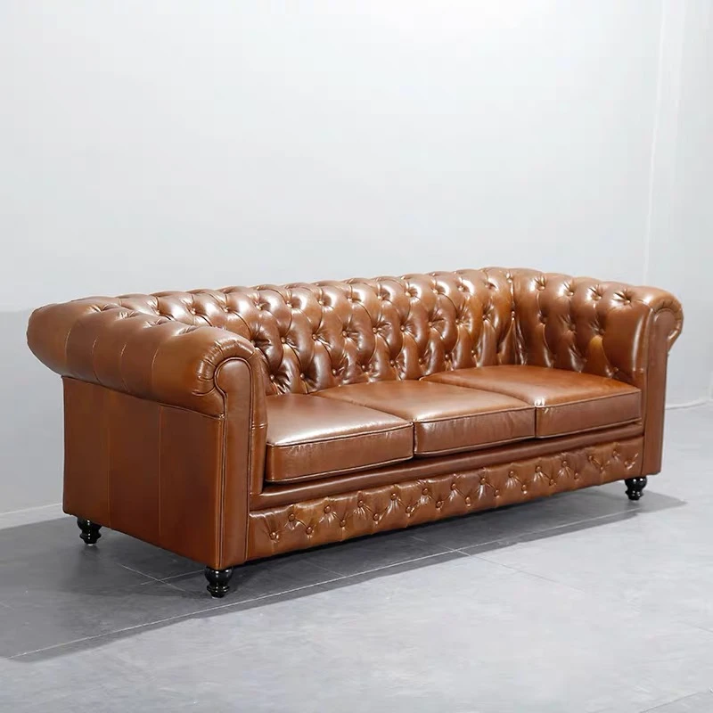 U Best Europe Classic Vintage 3 Seat Living Room Couch Leather Sofa Luxury Chesterfield Sofa Living Room Sofas Aliexpress