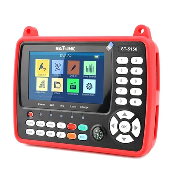 

SATLINK ST-5150 DVB-S2/T2/C COMBO HD Satellite Finder Meter H.265 HEVC MPEG-4 Supports QPSK 8PSK 16APSK 4.3 Inch TFT LC