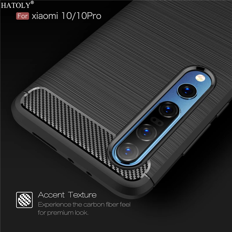 

For Xiaomi Mi 10 Pro Case Mi 10 Pro 5G Soft Silicone Back Cover Carbon Fiber Shockproof Bumper Phone Case For Xiaomi Mi 10 Pro
