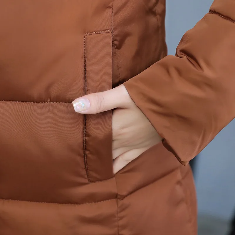 S-4XL новые весенние зимние женские модные длинные пуховики с капюшоном пуховики хлопковые куртки толстые женские длинные теплые пальто одежда