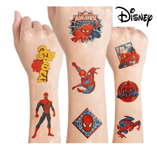 Nuevas pegatinas de tatuaje de spider man pegatinas de tatuaje de dibujos  animados al azar pequeños regalos para fiesta de Cumpleaños de  Niños|Figuras de acción| - AliExpress