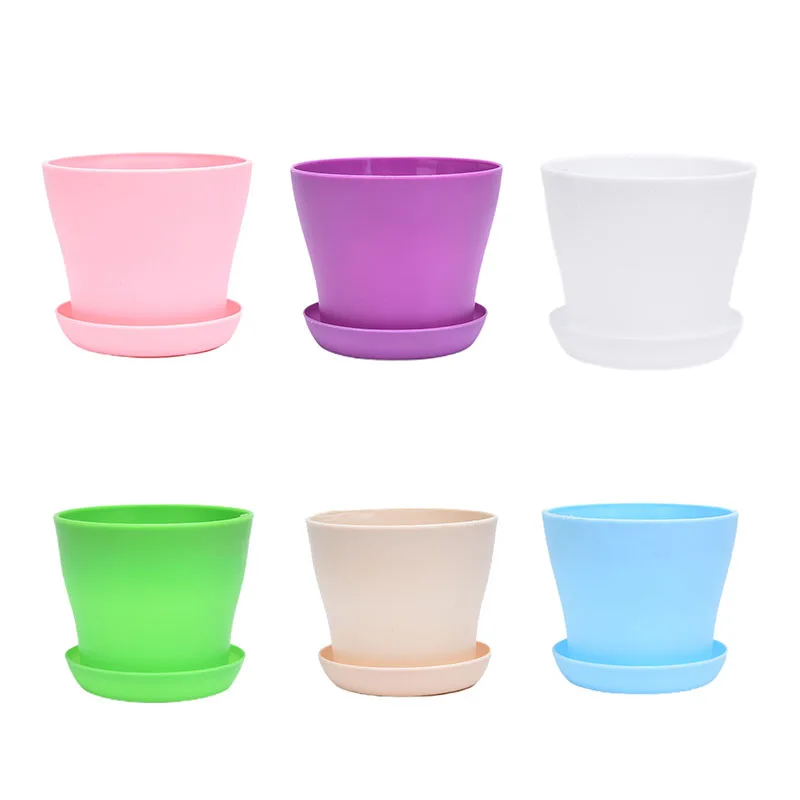 Flowers Flower Pot Tray Colourful Plant Plastic Gardening Fleshy Flower Pot