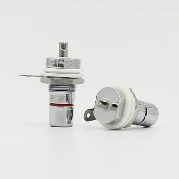 

4pcs Rhodium Plated RCA Socket RCA female Panel Mount plug Audio Terminal RCA Panel Mount Chassis