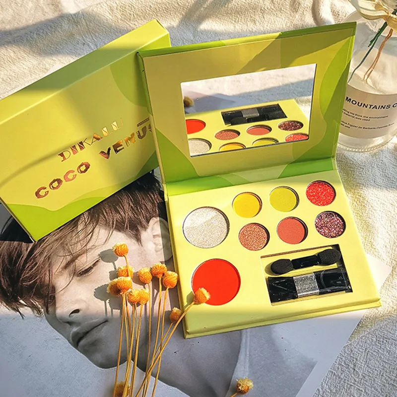 8 Color Nude Shining Eyeshadow Makeup Glitter Pigment Smoky Eye Shadow Pallete Waterproof Cosmetics Eye Shadow Make Up TSLM1
