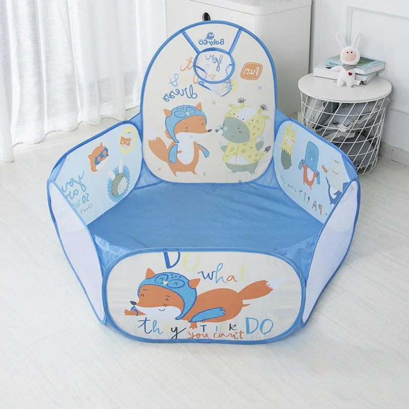 BabyGo детский мяч для игры в яму палатка с баскетбольной ямой бассейн удобная переноска уличная игрушка игра детский океан мяч палатка дом - Цвет: B
