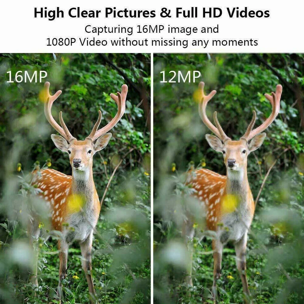 16MP 1080P открытый ловушка Trail HD скаутинг Водонепроницаемый ABS фото инфракрасное отслеживание диких животных видео ночного видения охотничья камера