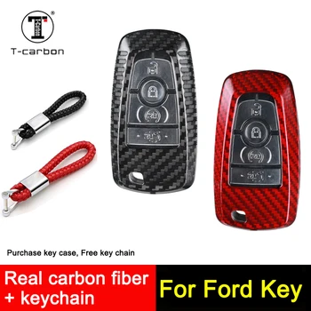 

Car Accessories Key case keychain r For Ford Fusion Mustang Explorer F-150 F-250 F-350 Carbon Fiber Car Key Case Cover Shell