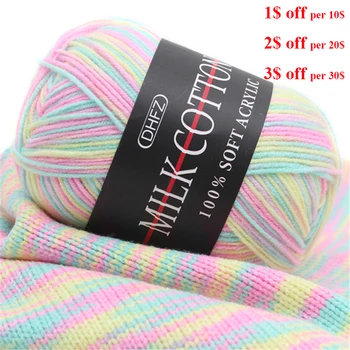 

1pc Melange Yarn Ring Worsted Blended Knitting Yarn for Knitting Colorful Fine Dye 50g/pc