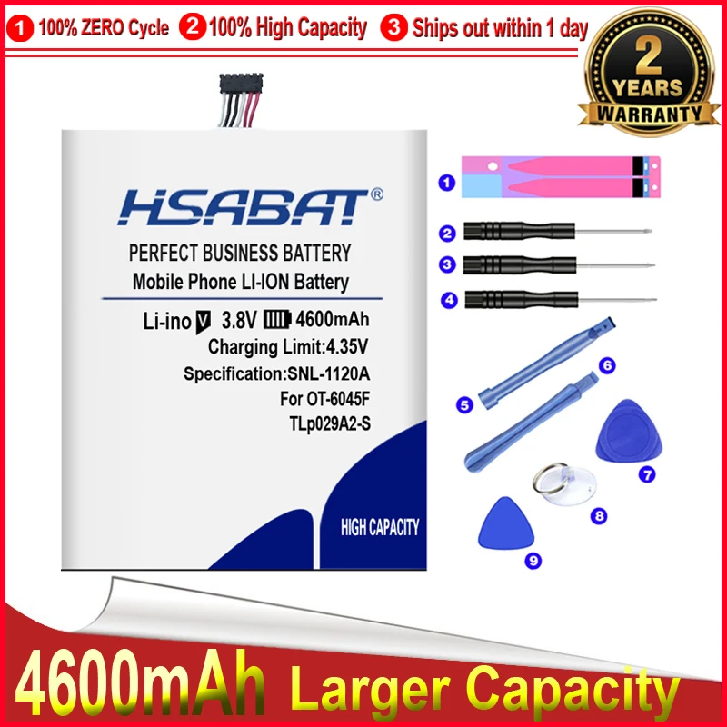 HSABAT TLp029AJ 4600mAh TLp029A2 TLP029A2-S Battery For Alcatel One Touch Idol 3 I806 OneTouch Pop 5.5&quot OT-5025 OT-5025D | Мобильные
