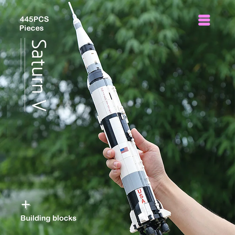 Конструктор авиационная модель Apollos 11 Saturn V лунный модуль детский подарок |