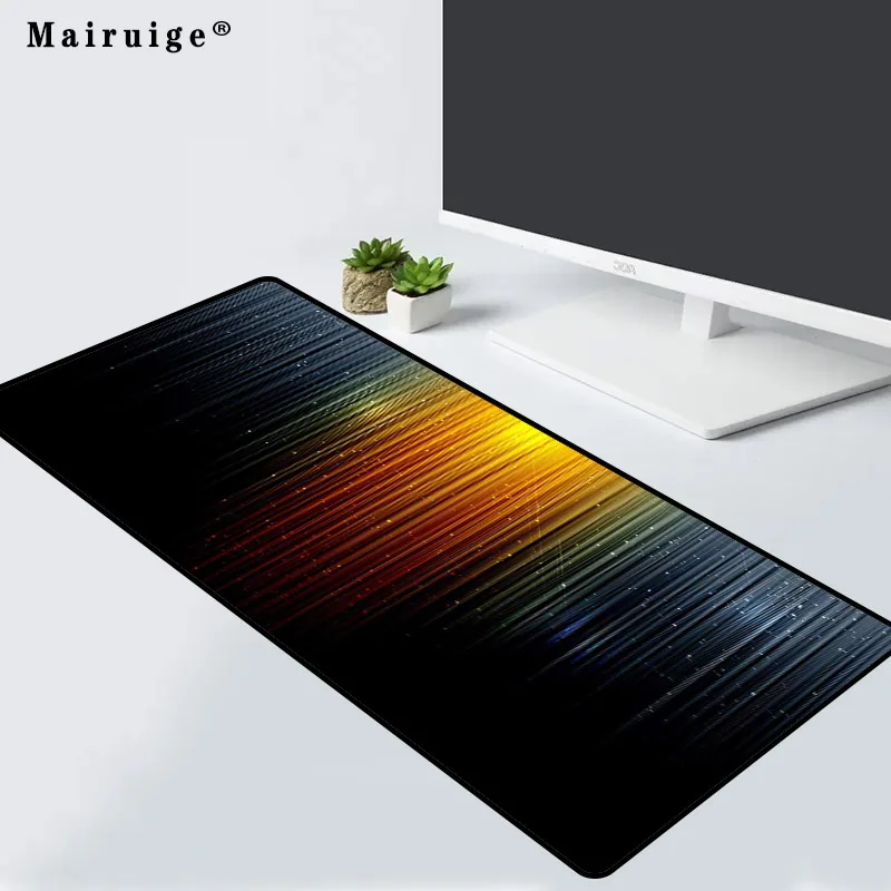 

Mairuige Gaming Mouse Pad with Black Pattern and Exquisite Black Seams Office Computer Rubber Non-slip Gaming Mouse Pad 90x40