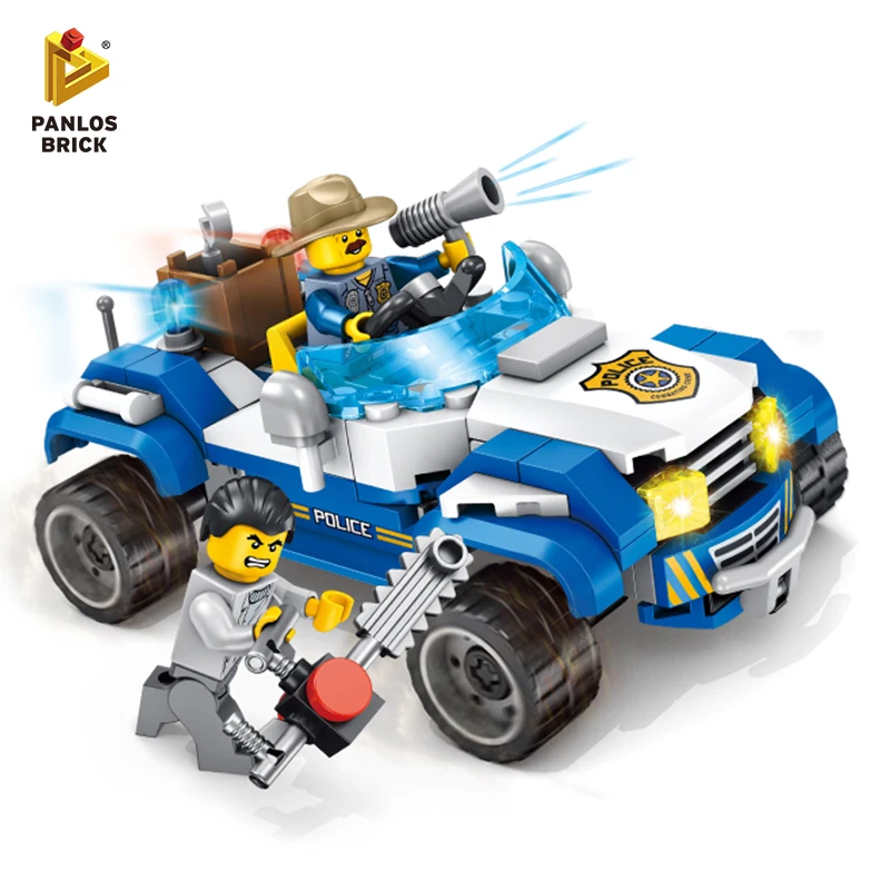 

Stacking Blocks Police Helicopter Boat SUV Car Truck Police Ship Aircraft Hummers Building Blocks Fun DIY Toys Gift For Kids Boy