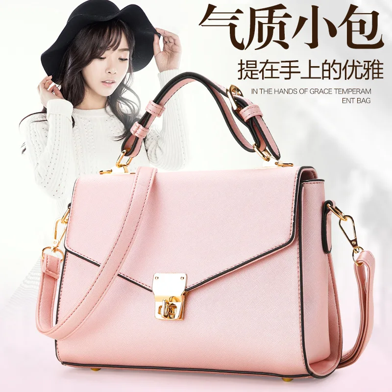 

2018 Spring And Summer New Style Women's Bag Fashion Retro Lock Multi-color Hand Crossbody Bag Doctor's Bag Lady Bag