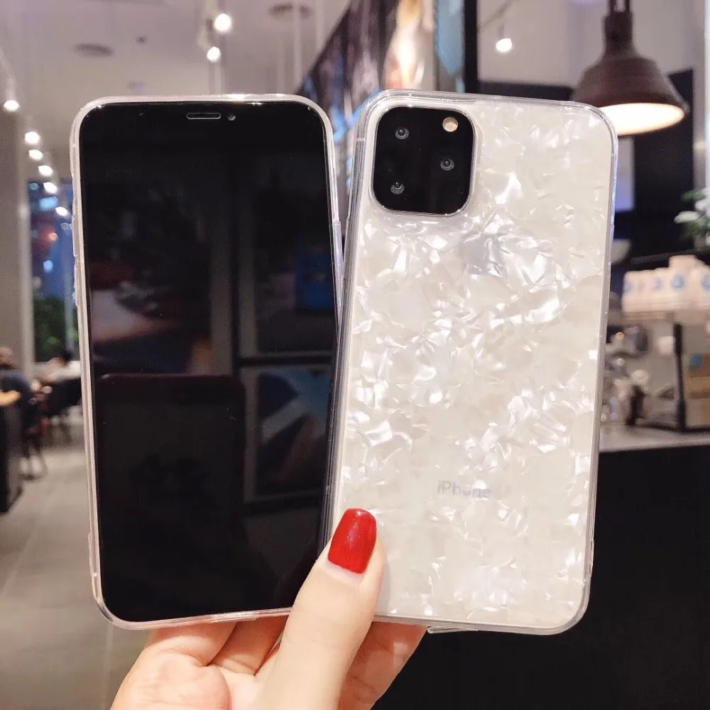 Блеск шаблоном с блестками Bling Crystal Clear чехол для samsung Galaxy S7 край S8 S9 плюс S10 Note9 Примечание 10 A6 J3 J5 J7 крышка