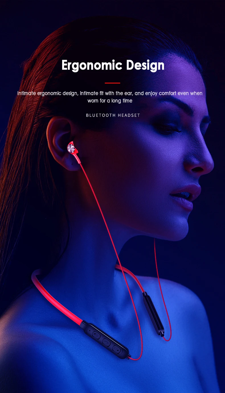 G503 Беспроводной Спортивная bluetooth-гарнитура IP67 длительной носке Умный Магнитный всасывания полу-in-ear новая мода шеи для наушников