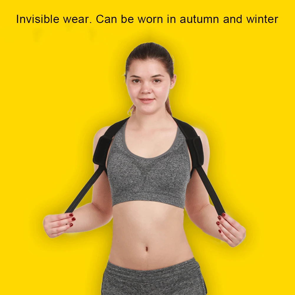 

Shoulder Pad Hunchback Posture Adjustable Vest Seat With Three-button Buckle Breathable Back Belt Neoprene Material