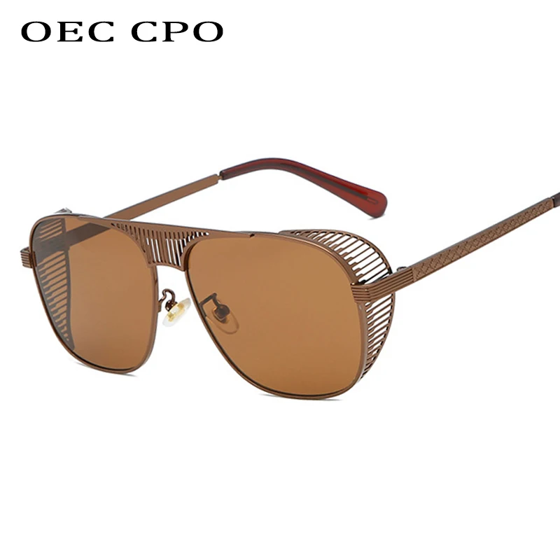 

Classic Gothic Steampunk Sunglasses Men Women Brand Designer Vintage square Metal Frame Sunglasses High Quality UV400 O453 