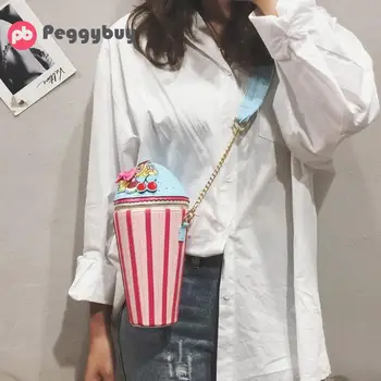 

Creative Cupcake Ice Cream Shape Women Crossbody Bags Shoulder Handbag Fashion Messenger Bag for Teenage Girls Travel Bolsa