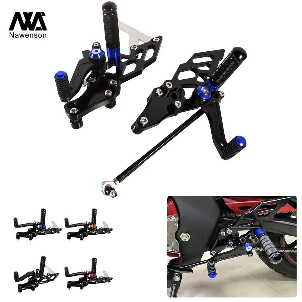 

New Motorcycle Adjustable Rearset Aluminum Brake Gear Shift Pedals Footrest Relocation Kit for YZF R15 V3 2017-2020