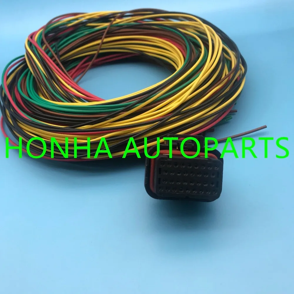 34 Spille/Vie Femmina Tyco Amp Auto Oil Gas Connettore Spina Con 2 Meter 18Awg Fili Della Treccia 4- 1437290-0 4-1437290-1