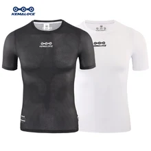 Kemaloce camada de base de ciclismo de manga curta, camada branca, respirável, cuecas da bicicleta, mtb, preto, camisetas para bicicleta, 2021