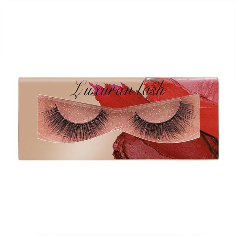 Natural Thick False Eyelashes Long-lasting Luxury Natural Dense Curling Slender 3d Fake Eye Lashes.w