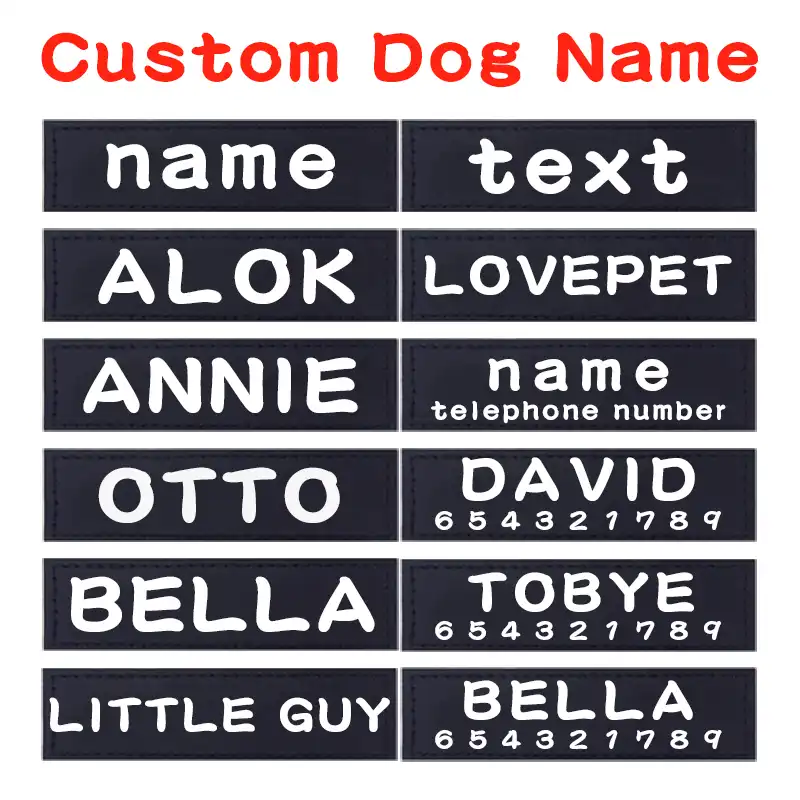 Dog Harness Dog ID Tag Custom Dog Harness K9 Dog Name Collar Vest
