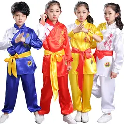 110-160 см, кунг-фу, детская одежда для ушу, Костюм тайцзи, традиционный костюм ханфу, китайские костюмы для детей, для маленьких девочек и