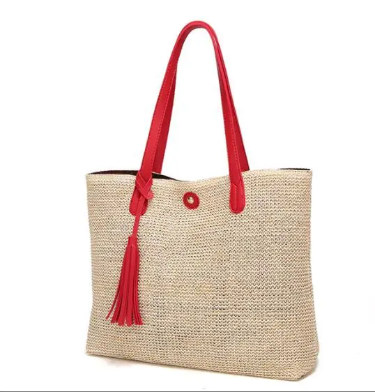 Britt Новая Европейская и американская большая сумка тканая женская сумка модная пляжная Соломенная Сумка простая сумка на одно плечо