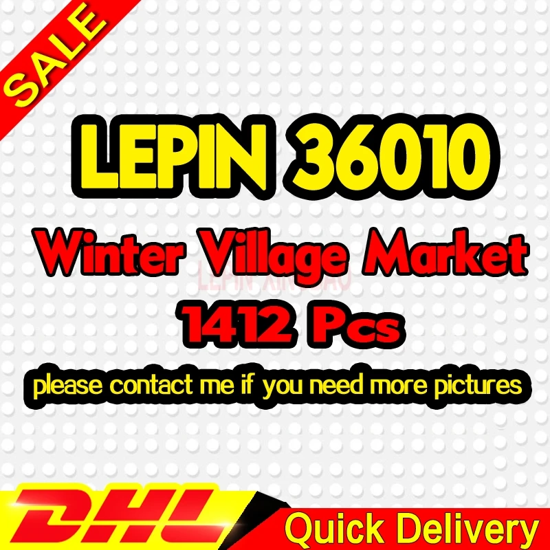 LP 36010 Winter Village Market LP 36011 Winter Village Station Building Blocks Bricks Educational legaoings Toys Gift 10235