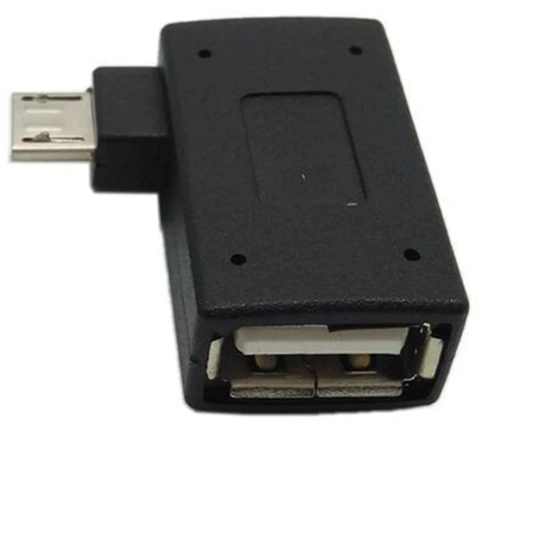 Микро адаптер USB 2,0 мама-папа микро OTG источник питания порт 90 градусов левый 90 правый угловой USB OTG адаптеры