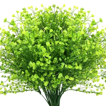 

Rtificial Shrubs 8 Pack Fake Outdoor UV Resistant Plants , Plastic