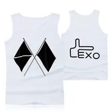 EXO логотип крутой Kpop Harajuku мода харадзюку печатных топы новая уличная монолитная Мода Лето Прохладный wo мужские/мужские топы