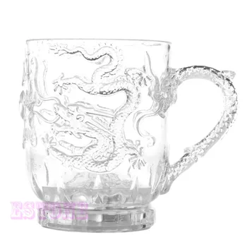

New LED Dragon Inductive Rainbow Color Flashing Light Glow Mugs Glasses Beer Cup-