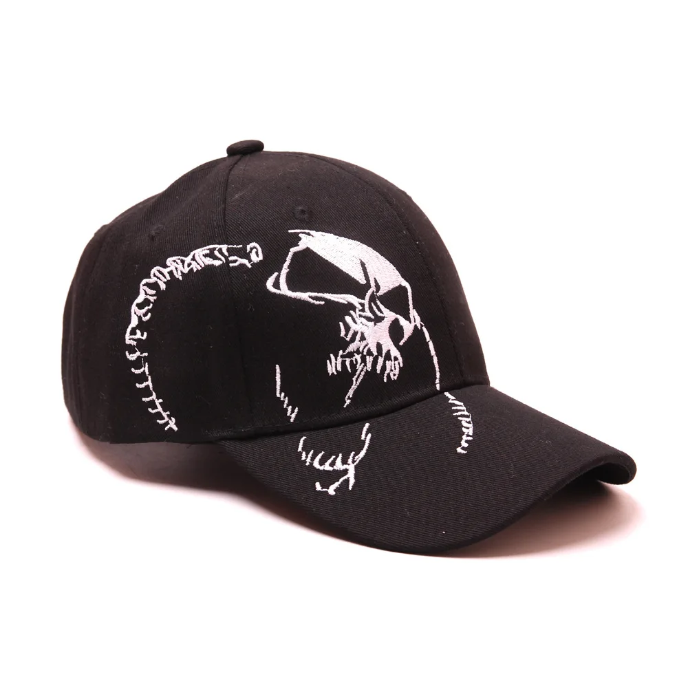 Высокое качество унисекс хлопок бейсбольная кепка череп вышивка Snapback модные спортивные шапки для мужчин и женщин Кепка