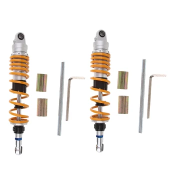 

360mm Eye To Eye Twin Motorcycle Shock Absorber Orange Bike Shock Absorberx2