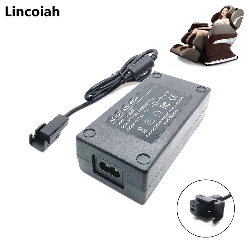 

29V 1.5A 2A AC/DC Adapter Power Supply 2PIN 29 V Volt For Electric Recliner Sofa Chair Adaptor Charger Transformer LIKE OKIN