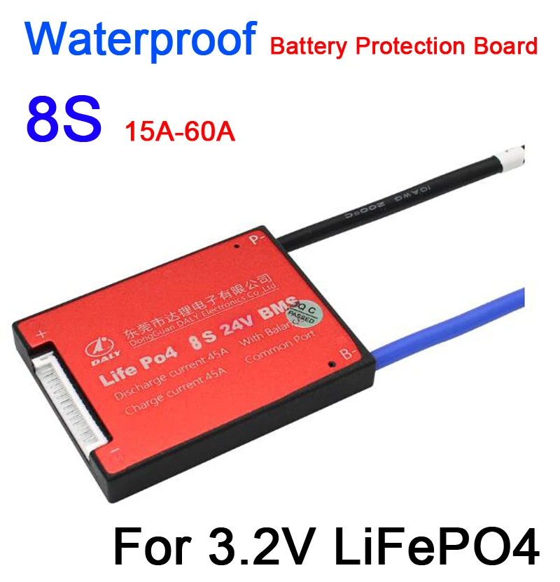 8S 15A-60A Lifepo4 литий железо фосфат батарея защиты инвертор для платы W баланс BMS 20A 30A 40A