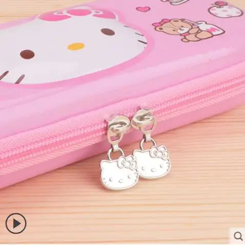 HelloKitty ручка сумка для учеников начальной школы милый большой емкости канцелярская коробка 3D Водонепроницаемый многослойный канцелярский мешок для