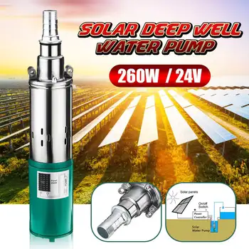 

260W 24V 1200L/h DC 40m Professional Submersible Solar Water Pump Deep Well Irrigation Garden Home Agricultural High Power
