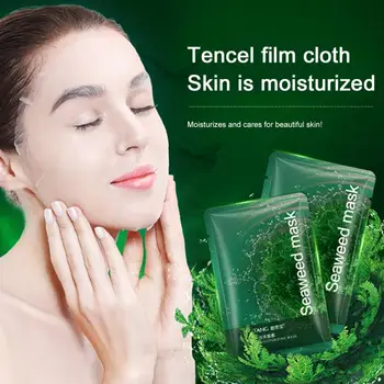 

10 Pcs Seaweed mask Brightening Hydrating Skin Care Oil Control Mask Whitening Anti Aging Wrinkle Shrink Pore Facial Mask Korean