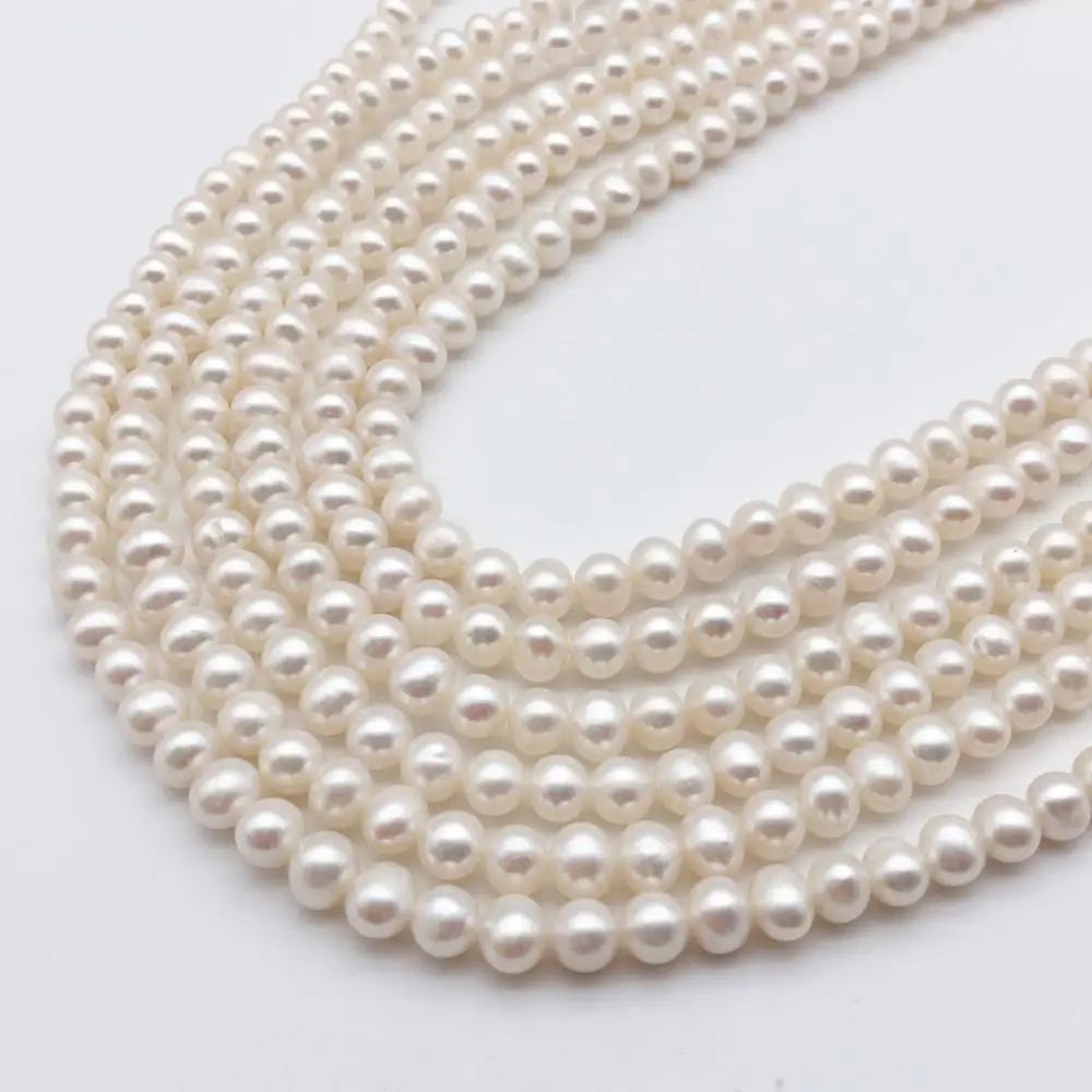 Круглые бусины с пресноводным жемчугом 6 7 мм 5 дюймов|beads loose|freshwater pearl beadspearl beads |