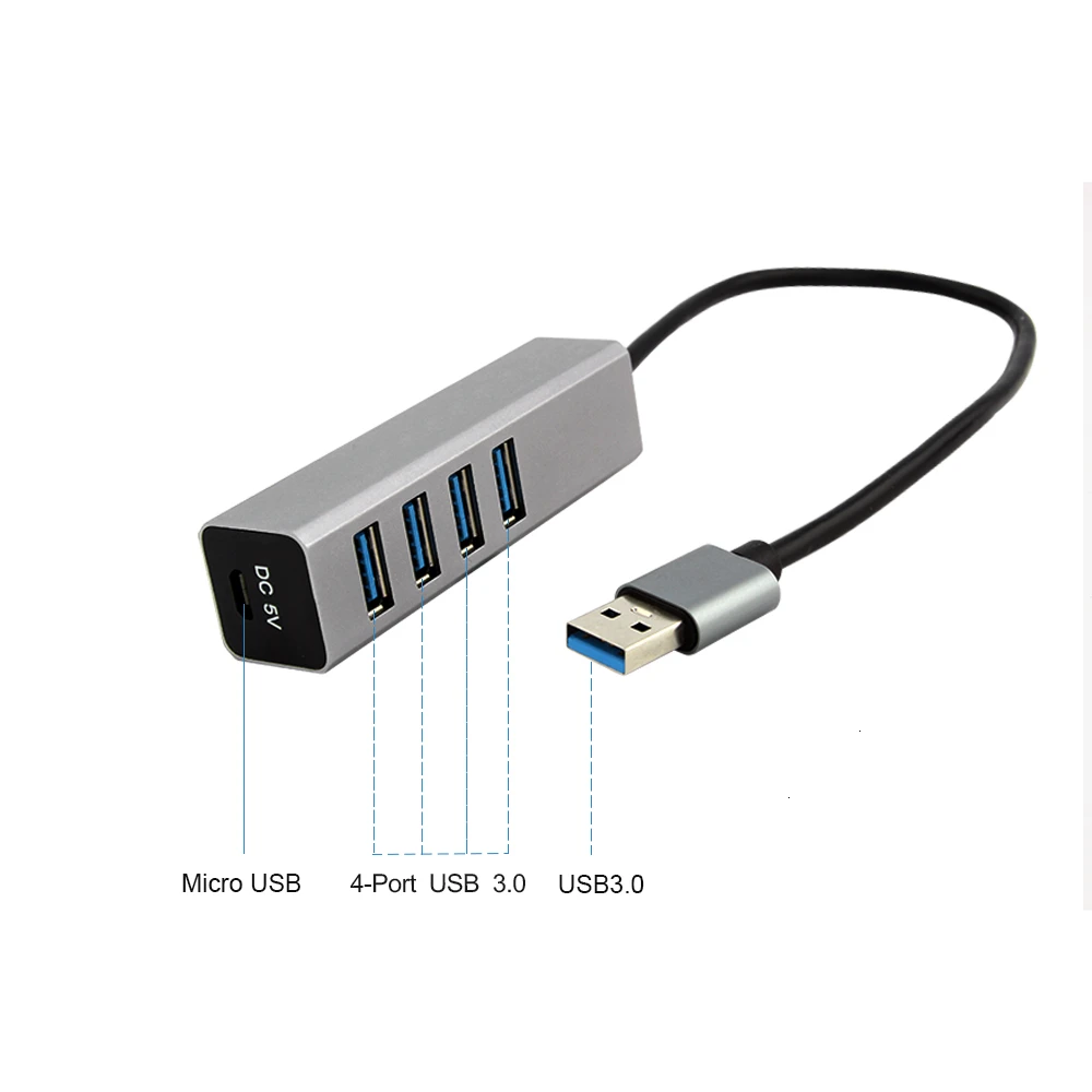 USB chyi концентратор 3,0 4 порта Супер скорость Usb3.0 хаб сплиттер мульти порт комбо мини адаптер ПК Аксессуары для компьютер ноутбук ПК