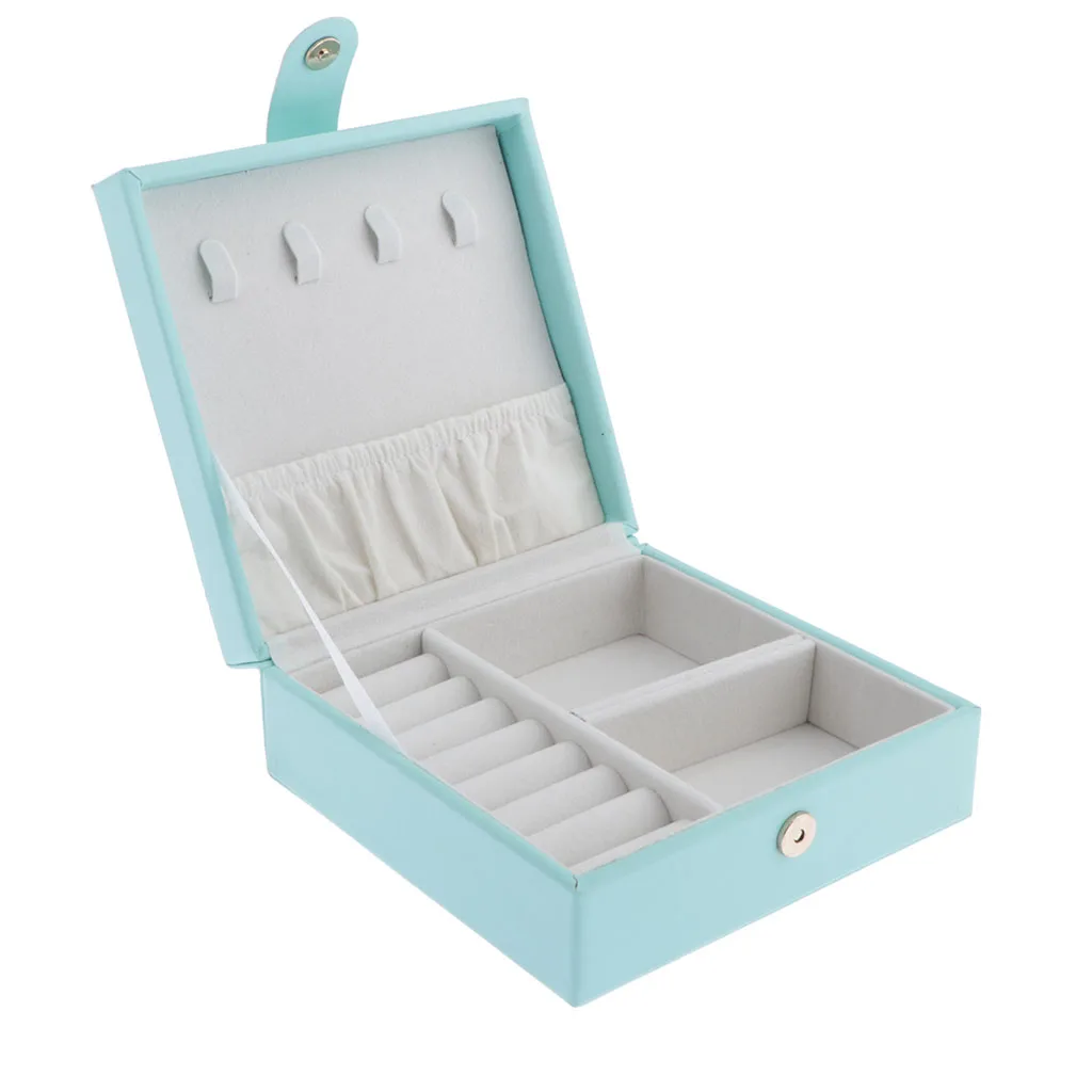 

PU Leather Earrings Jewelry Necklace Bracelet Display Storage Box Organizer