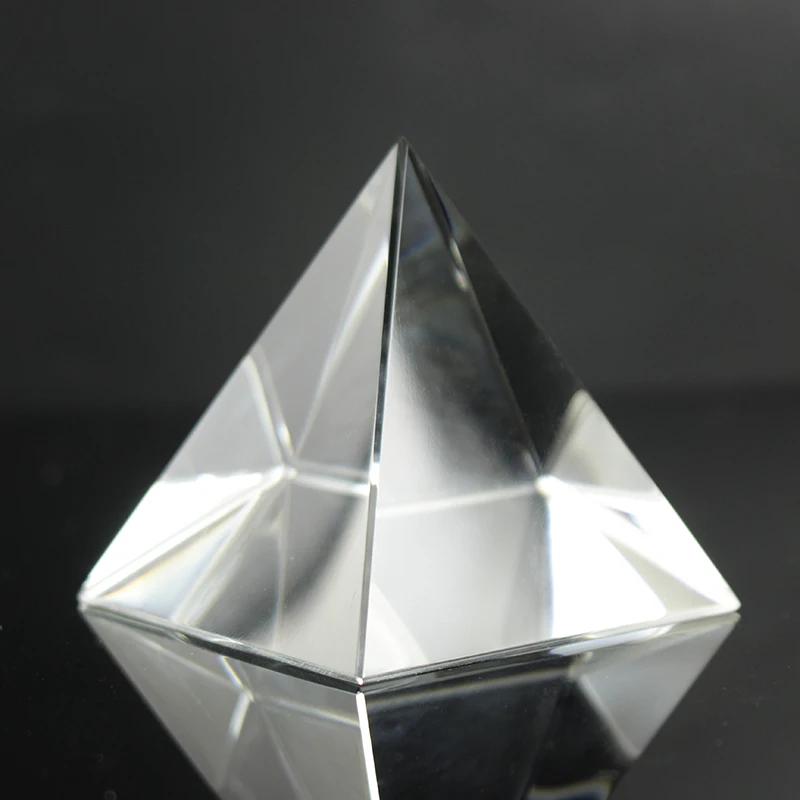 

150mm clear healing fengshui crystal pyramid collection energy Natural paperweight home ornament office store decorations