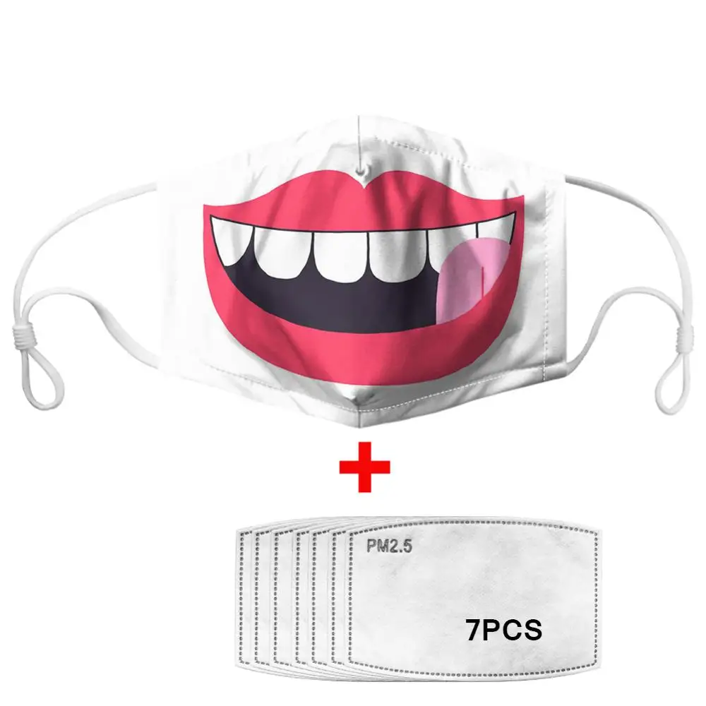 

JUNSRM Evil smile Custom Reusable Mouth Face Cover Comfortable Anti-Dust Anti-saliva Anti Infection Splash-proof Windproof