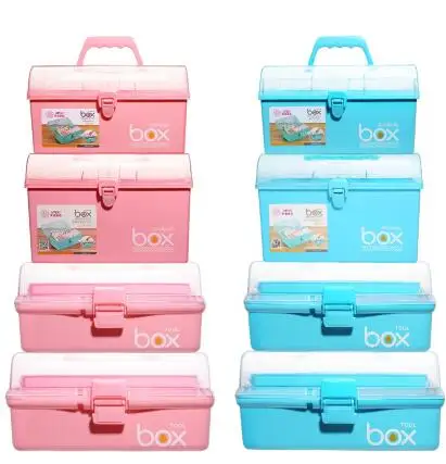 

Three floors New Nail Storage Box Plastic Scissors Makeup Storage Boxes Nail Polish Pen Brushes Desktop Container Manicure Tool